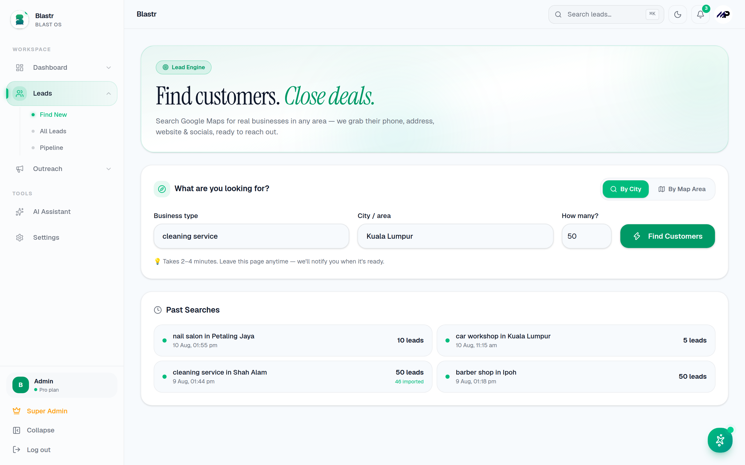 Lead finder